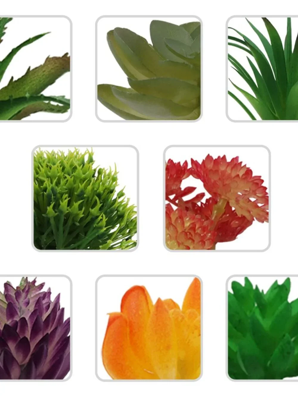 Artificial Succulents Plants, 16pcs Colorful Fake Succulents, Mini Artificial Su